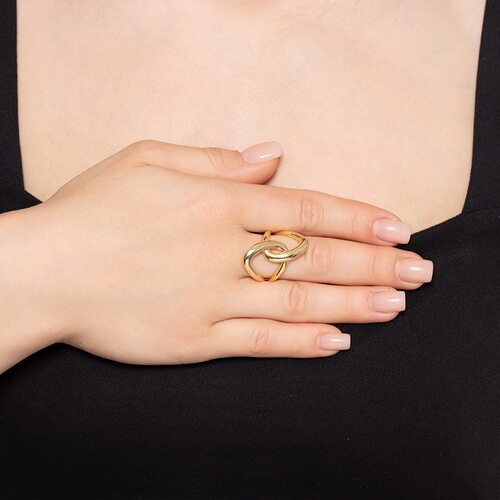 Кольцо из серебра 925 пробы с позолотой