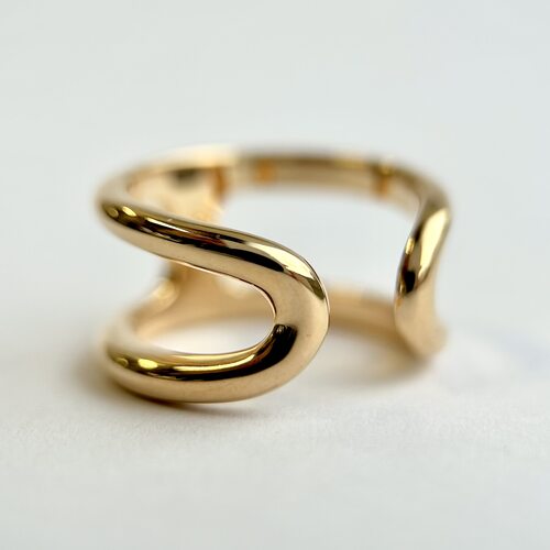 Кольцо из серебра 925 пробы с позолотой