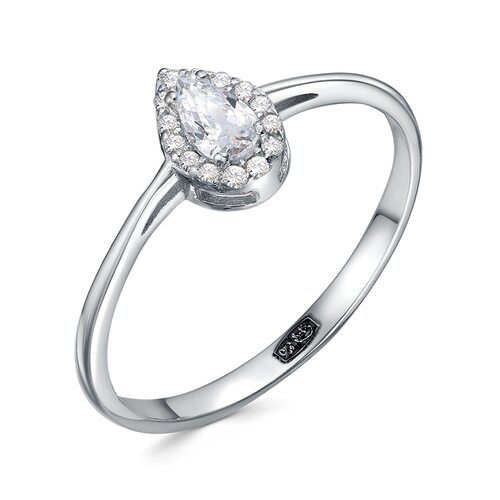 Кольцо с фианитами из серебра 925 пробы