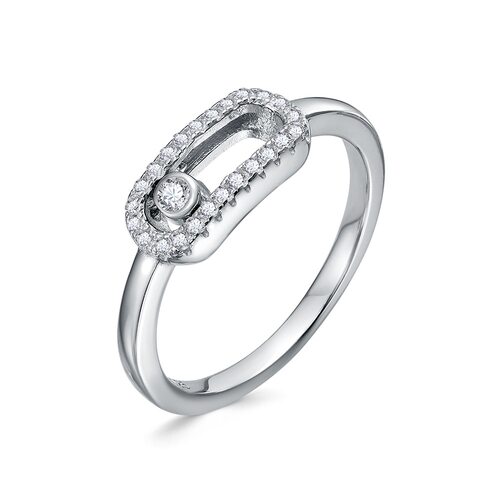 Кольцо с фианитами из серебра 925 пробы