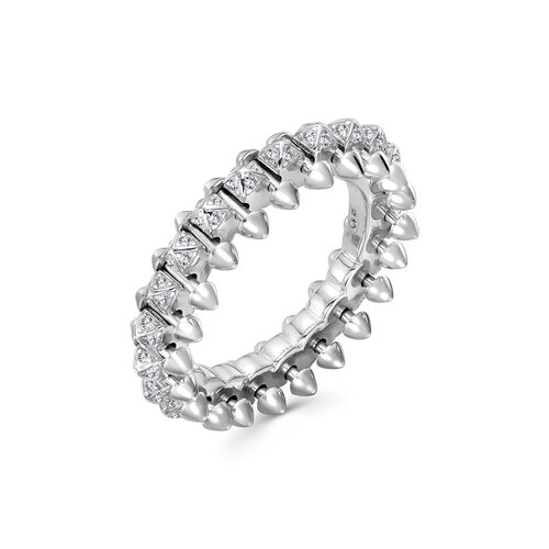 Кольцо с фианитами из серебра 925 пробы