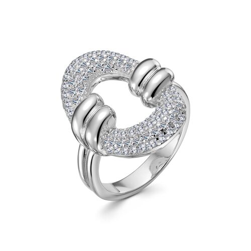 Кольцо с фианитами из серебра 925 пробы