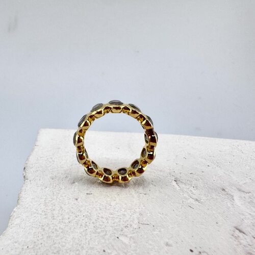 Кольцо с лабрадоритом из серебра 925 пробы