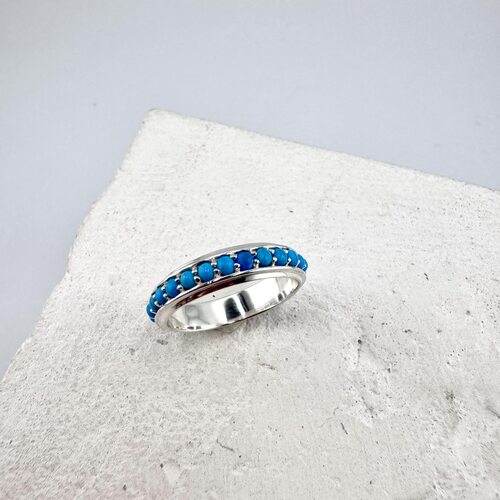 Кольцо с бирюзой из серебра 925 пробы