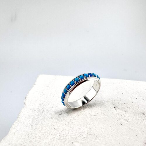 Кольцо с бирюзой из серебра 925 пробы