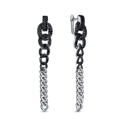 Серьги со шпинелью из серебра 925 пробы