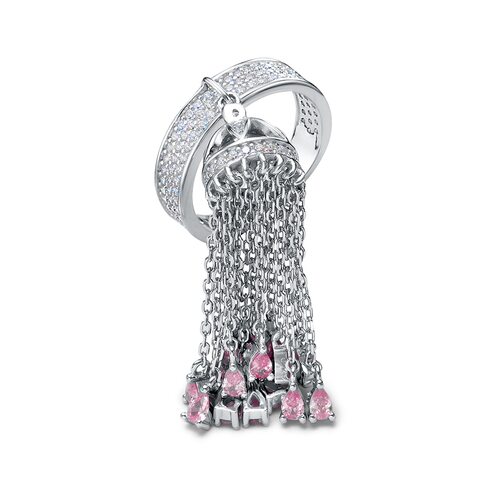 Кольцо с фианитами из серебра 925 пробы