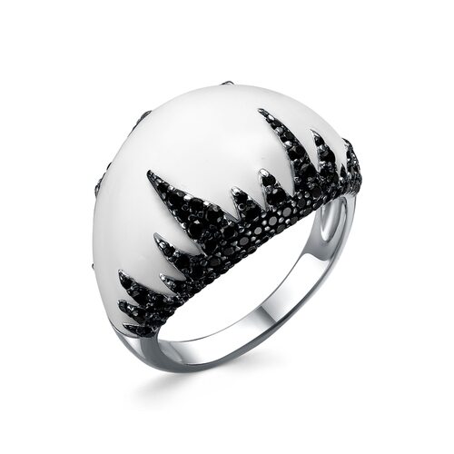 Кольцо со шпинелью и эмалью из серебра 925 пробы