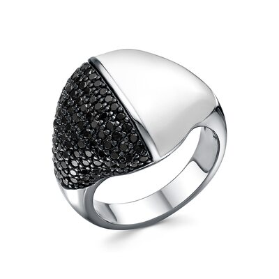 Кольцо со шпинелью и эмалью из серебра 925 пробы