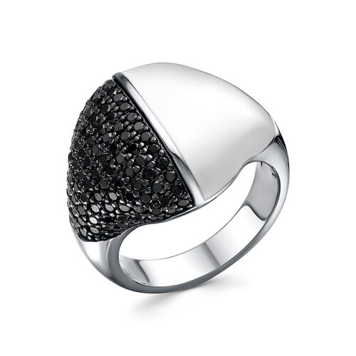 Кольцо со шпинелью и эмалью из серебра 925 пробы