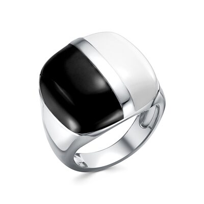 Кольцо с эмалью из серебра 925 пробы