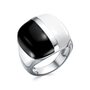 Кольцо с эмалью из серебра 925 пробы арт. RU3SR024_KO_ENAM_WG