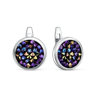 Серьги с кристаллами Swarovski из серебра 925 пробы