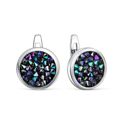 Серьги с кристаллами Swarovski из серебра 925 пробы