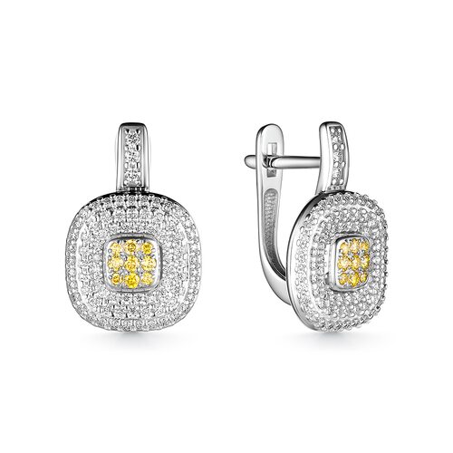 Серьги с бриллиантами из золота 585 пробы