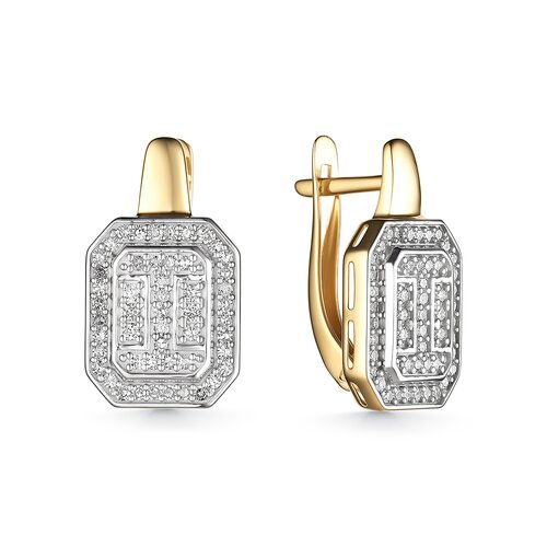 Серьги с бриллиантами из золота 585 пробы