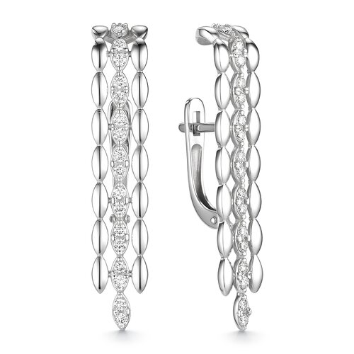 Серьги с бриллиантами из золота 585 пробы