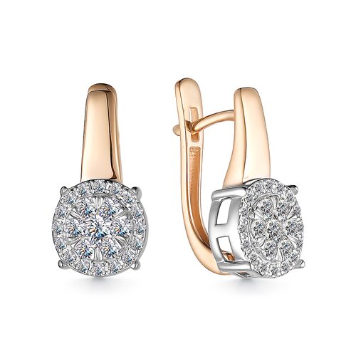 Серьги с бриллиантами из золота 585 пробы