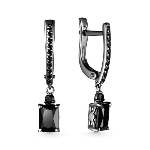 Серьги со шпинелью из серебра 925 пробы