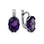 Серьги с аметистами из серебра 925 пробы арт. С-3985чрс401