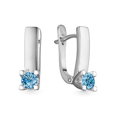 Серьги с бриллиантами 0,825ct из белого золота 585 пробы