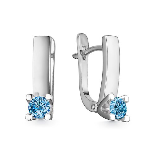 Серьги с бриллиантами 0,825ct из белого золота 585 пробы