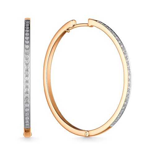 Серьги с бриллиантами из золота 585 пробы