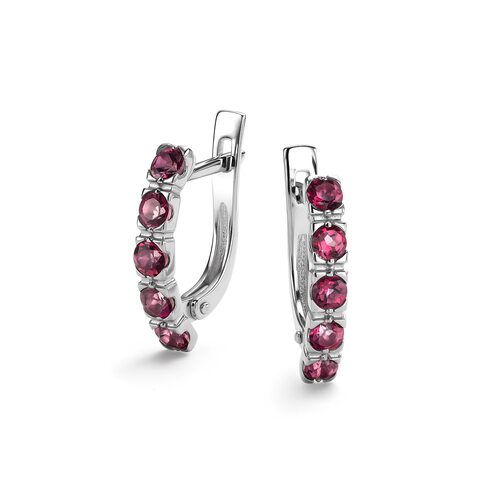 Серьги с топазами из серебра 925 пробы