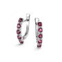 Серьги с топазами из серебра 925 пробы