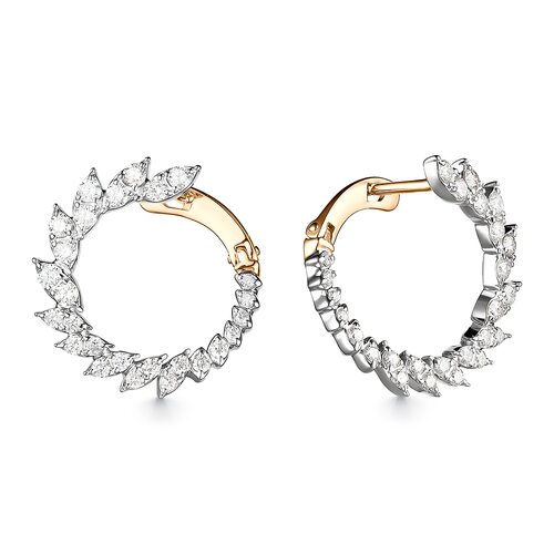 Серьги с бриллиантами из золота 585 пробы