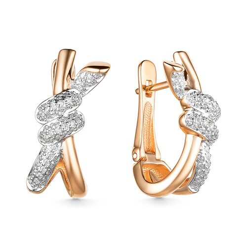 Серьги с бриллиантами из золота 585 пробы