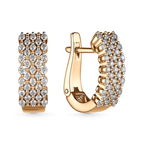 Серьги с бриллиантами из золота 585 пробы