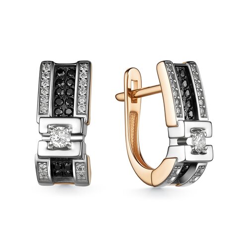 Серьги с бриллиантами из золота 585 пробы