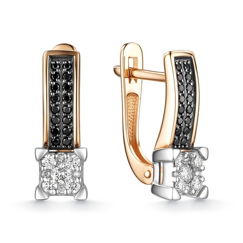 Серьги с бриллианатми из золота 585 пробы