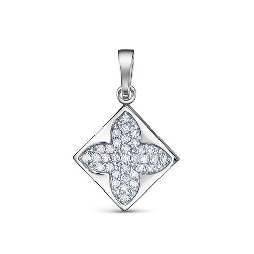 Подвеска "Цветок" с фианитами из серебра 925 пробы арт. с030125