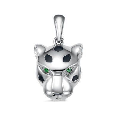 Подвеска "Пантера" с фианитами из серебра 925 пробы