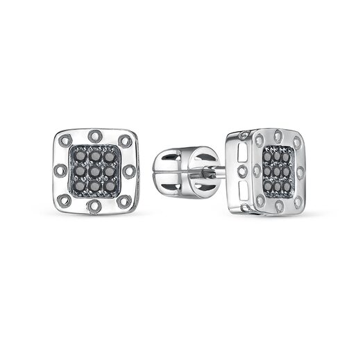 Серьги с фианитами из серебра 925 пробы