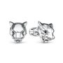 Серьги "Пантеры" с фианитами из серебра 925 пробы