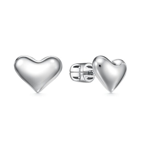 Серьги "Сердца" из серебра 925 пробы