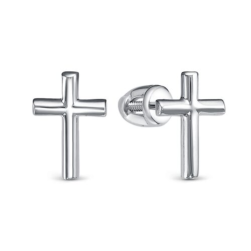Серьги "Кресты" из серебра 925 пробы
