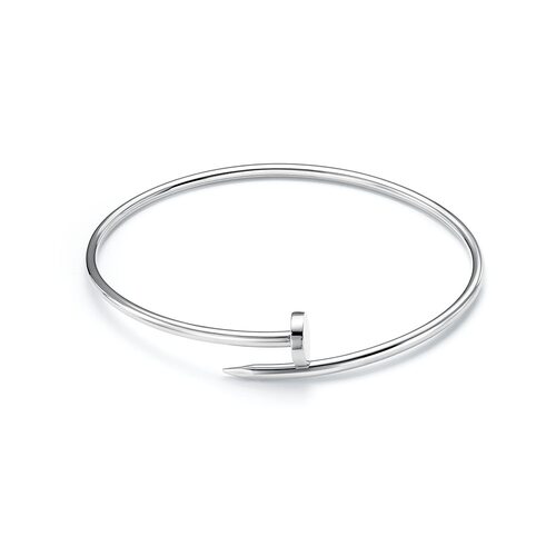 Браслет "Гвоздь" с фианитами из серебра 925 пробы