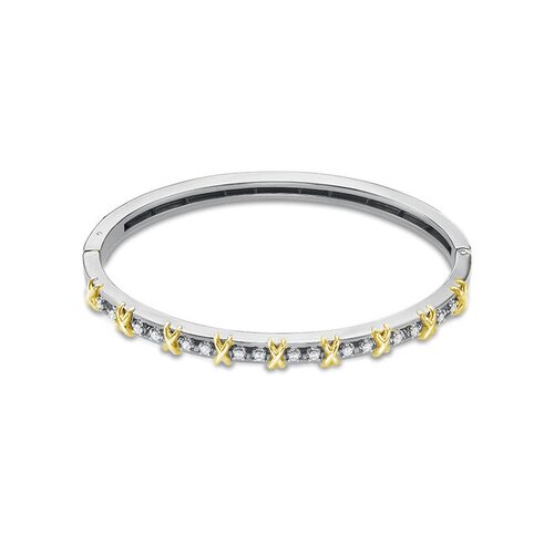 Браслет с фианитами из серебра 925 пробы