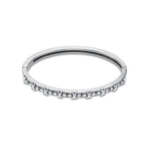 Браслет с фианитами из серебра 925 пробы