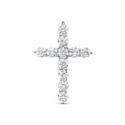 Декоративный крест с фианитами из серебра 925 пробы