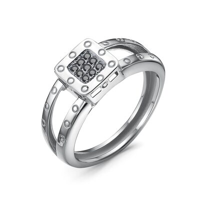 Кольцо с фианитами из серебра 925 пробы