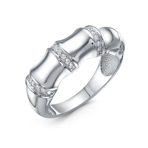 Кольцо с фианитами из серебра 925 пробы