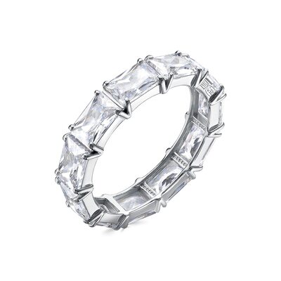 Кольцо с фианитами из серебра 925 пробы