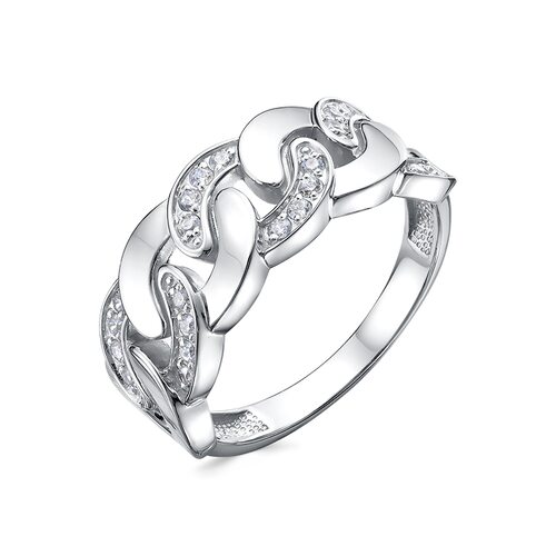 Кольцо с фианитами из серебра 925 пробы