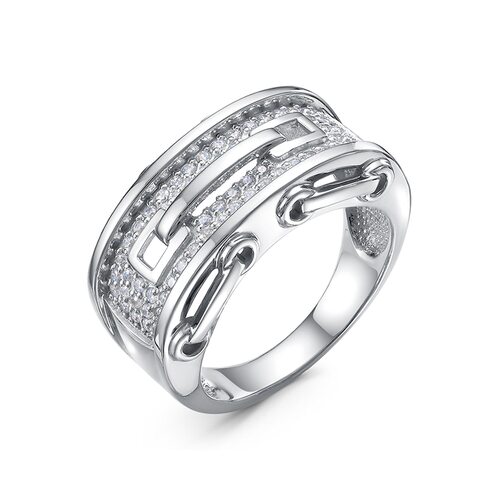 Кольцо с фианитами из серебра 925 пробы