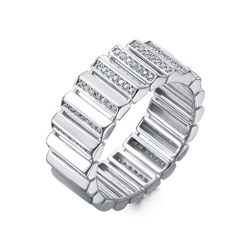 Кольцо с фианитами из серебра 925 пробы арт. с110889